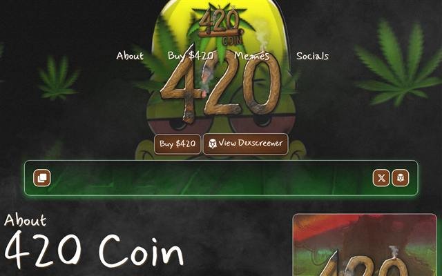 420 Coin website preview