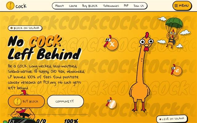 Cockcoin website preview