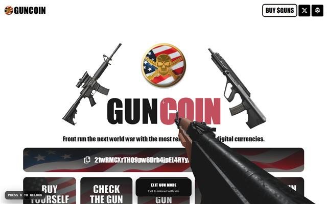 Guncoin website preview