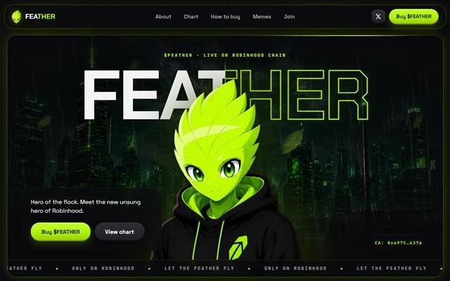 Feather website preview